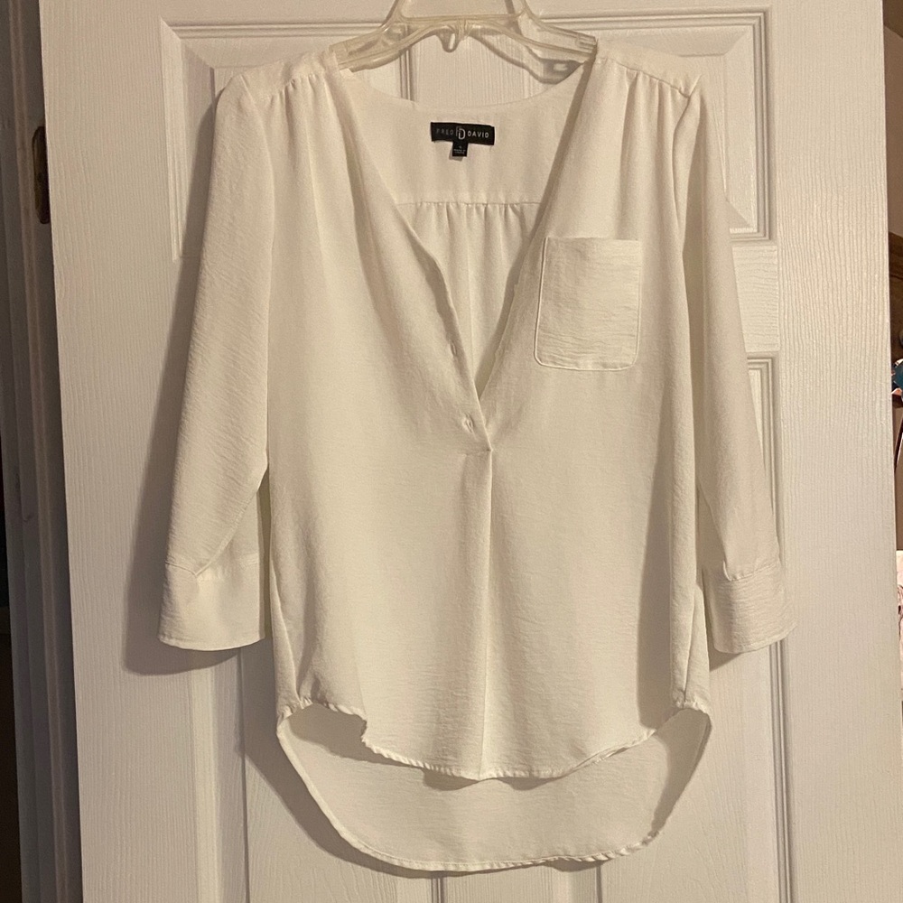 White smock blouse